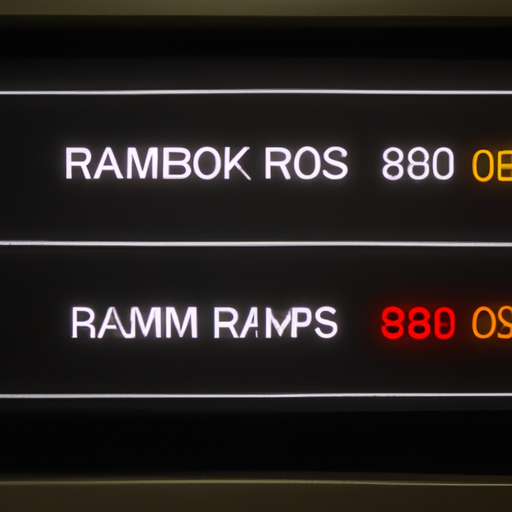 A bios screen displaying overclocking settings for the ram with a visible frequency monitor
