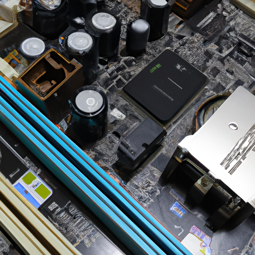 A close-up of the asus prime h510m-a/csm motherboard highlighting its capacitors and drmos power stages