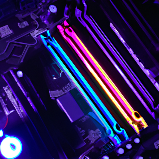A close-up of the g.skill trident z5 rgb ram sticks installed on a motherboard showing their sleek design and rgb lighting