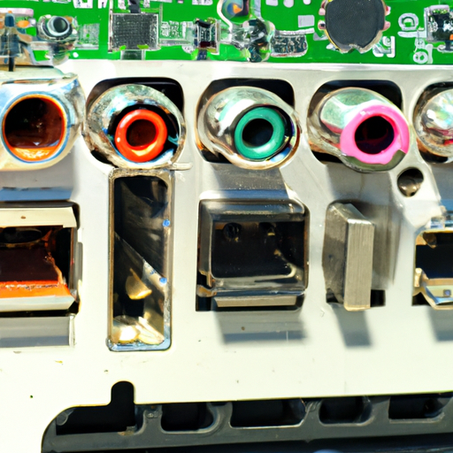 A close-up of the motherboards rear i/o panel showing various usb ethernet and audio ports as well as the wi-fi antenna connectors