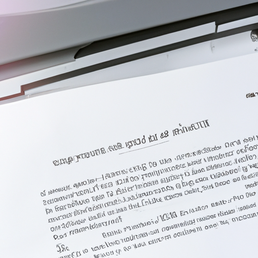 A high-resolution image of a printed document with crisp text output lying next to the printer