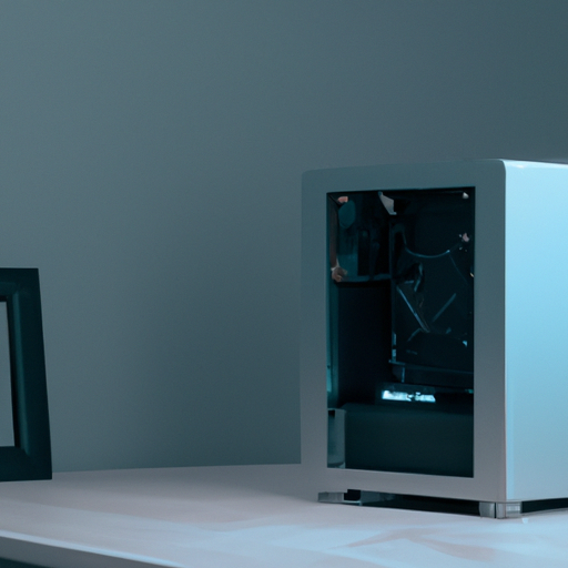 An aesthetically pleasing minimalist desktop setup with the metallic silver trident z5 memory visible through a pc case window