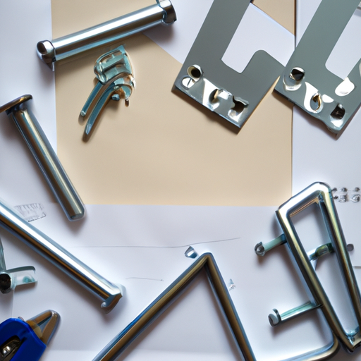 An assortment of included mounting brackets and tools laid out neatly next to the installation manual