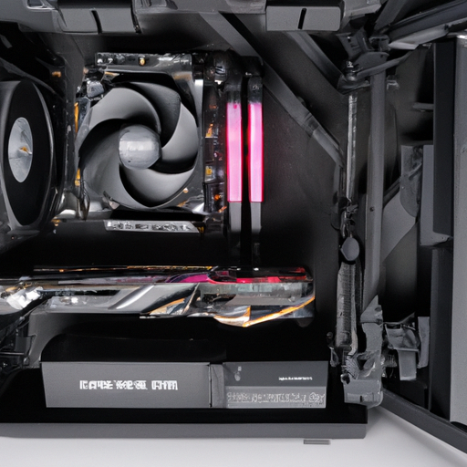 An image showing the open case of the asus rog g16ch with upgraded components like ram and cooling system