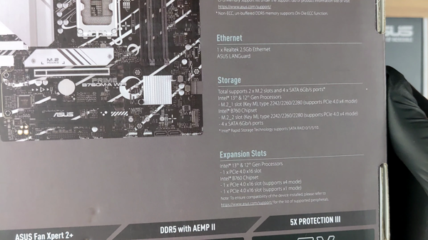 Asus prime b760m a matx motherboard 8