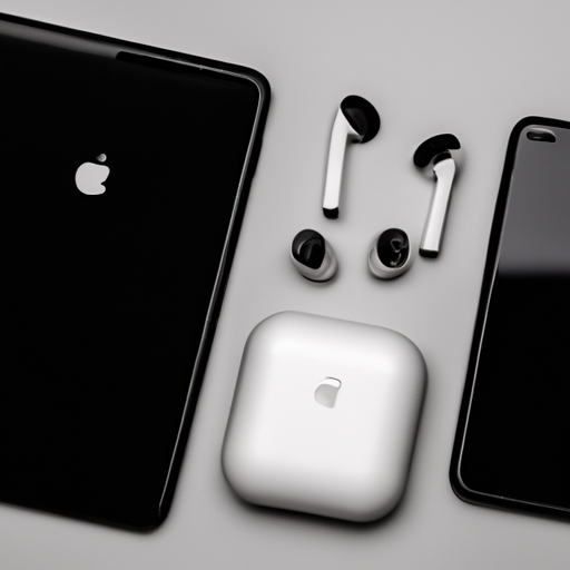Collection of apple devices including airpods iphone and ipad in both space black and silver