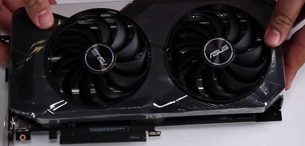 Asus geforce rtx 3060 ti oc front view