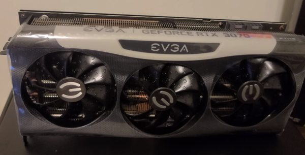 Evga rtx 3070 ftw3 ultra gaming front view unpacked