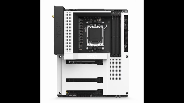 Nzxt n7 b650e white atx motherboard 2