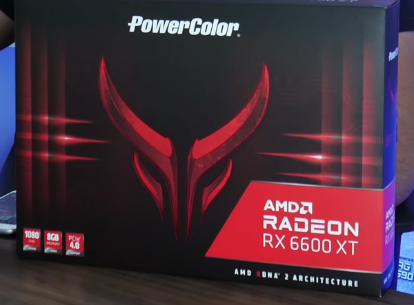 Powercolor red devil rx 6600 xt box